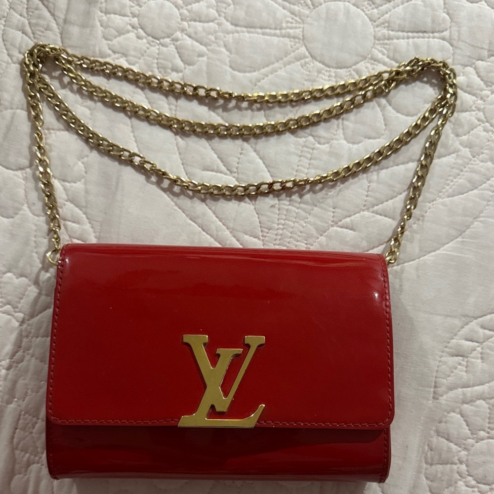 Louis Vuitton patent leather handbag